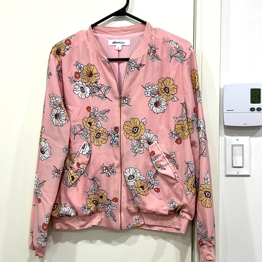 Alice Blue bomber jacket floral